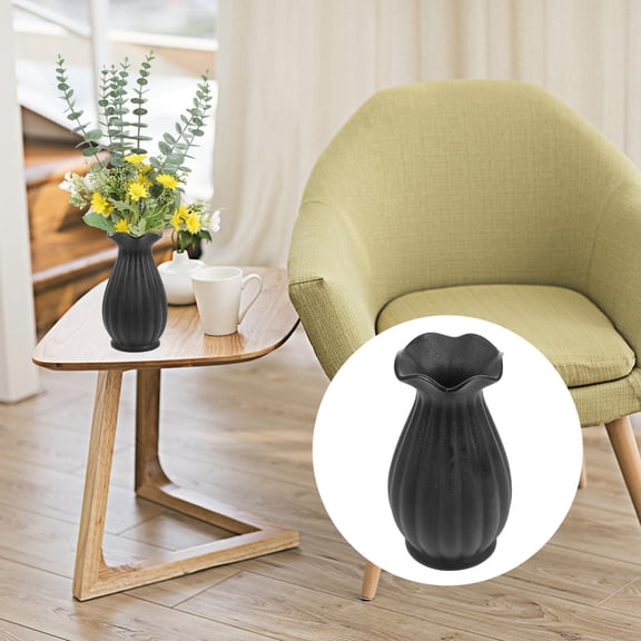 COSMOBETTY Creative Ceramic Vase for Home Office Decor Grey Storage Crafts 1pc