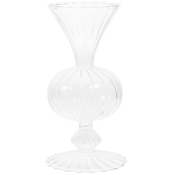 COSMOBETTY Creative Glass Vase for Decoration Transparent Color 7 Inch