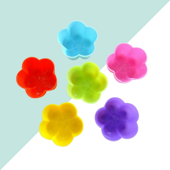 COSMOBETTY Diy Baking Essential: 24pcs Silicone Blossom Cake Pop Molds Heat-Proof Odorless Versatile Random