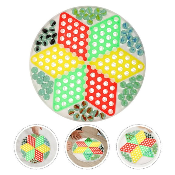 COSMOBETTY Glass Beads Jumping Chess Checkers Intelligence For Flying Chess Educational Chess Game For