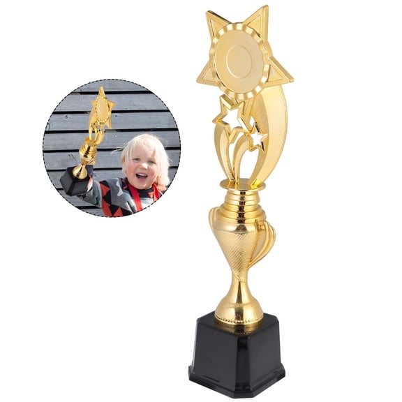 COSMOBETTY Golden ABS Competition Trophy for Winner with Plating Design and Smooth Surface 1PC