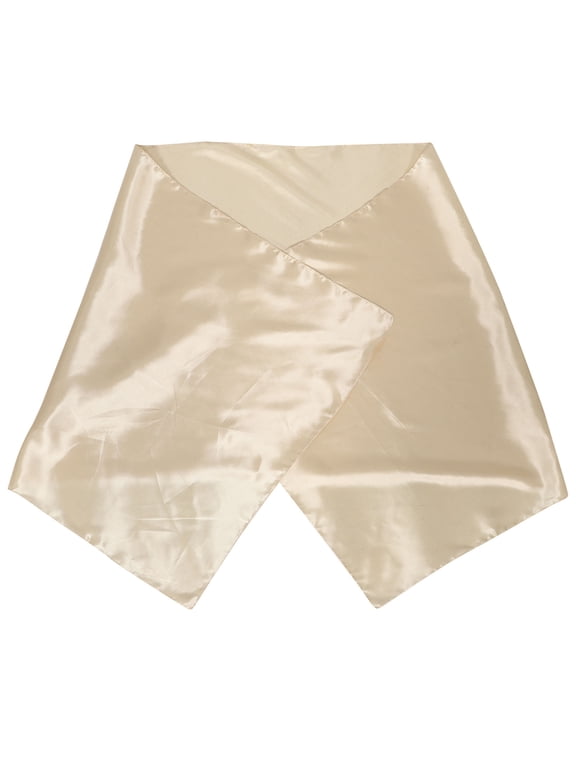 Golden Satin Bridal Stole, Lightweight Wedding Shawl Wrap for Bridesmaid, Cocktail Party,