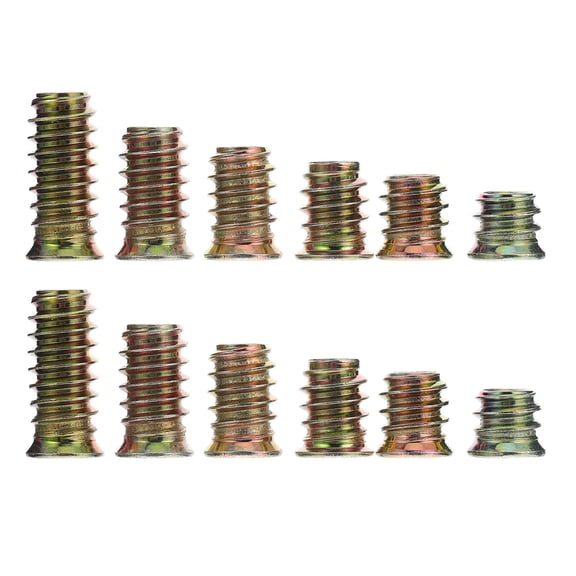 COSMOBETTY Insert Nuts for Wood 60Pcs with Fixed Role and Stability Function
