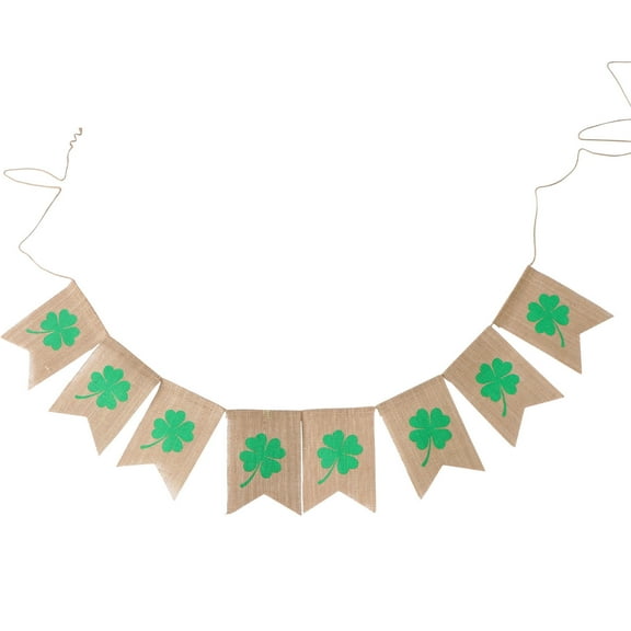 COSMOBETTY Irish Banner 2 8 Meters Long In Green And White For Patricks Set