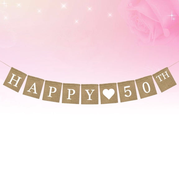 COSMOBETTY Khaki Burlap Banner 6.7 x 5.1 x 0.04 In Rectangular Flags for Outdoor Decoration 1Pcs