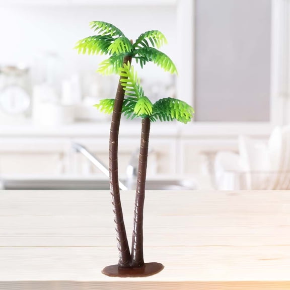 COSMOBETTY Miniature Coconut Palm Tree Mini Plant Terrarium Decor Plastic Micro Landscape 48Pcs