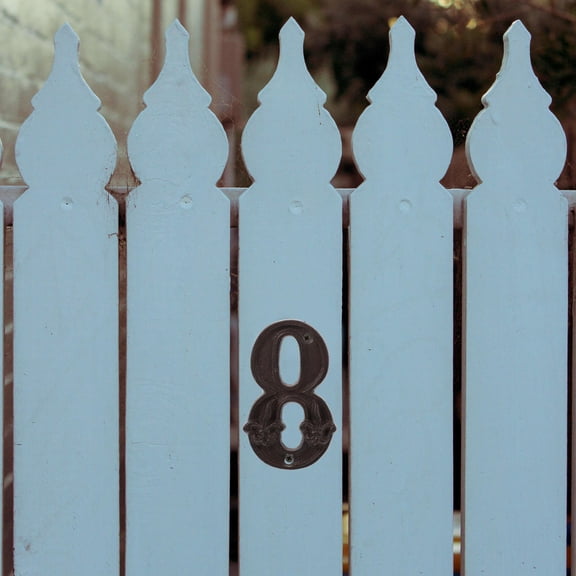 COSMOBETTY Modern Address Numbers for House Cast Iron Metal Number 1Pack Black 12x7.5cm 0.8cm Thickness