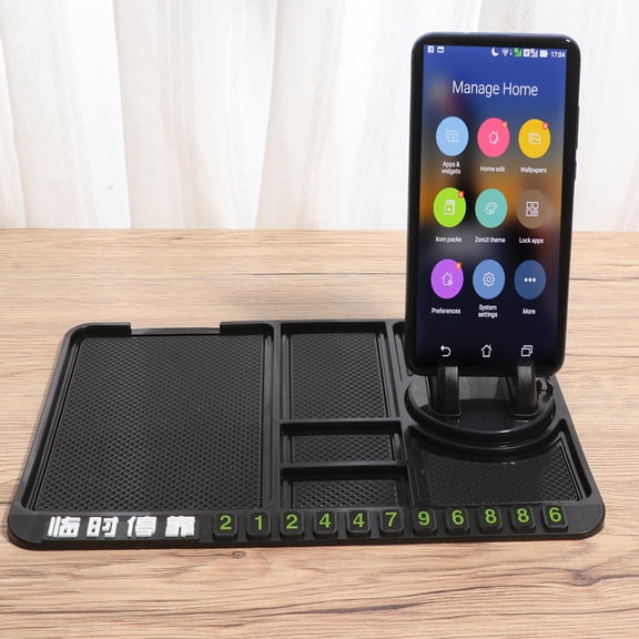 COSMOBETTY Multifunctional Car Anti-Skid Mat for Dashboard Storage and Phone Holder 1Set