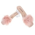 thumbnail image 1 of COSMOBETTY Open Toed Slippers Pink Breathale PU Slipper for Women with Chunky Heel 1 Pair, 1 of 8