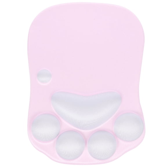 COSMOBETTY Cute Cat Paw Shaped Padded Mouse Pad with Wrist Rest for Gaming and Office Use, 1 Set