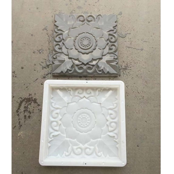 COSMOBETTY Paver Molds For Concrete 1Pack Cement Brick Mold Plastic Square 40x40x3cm