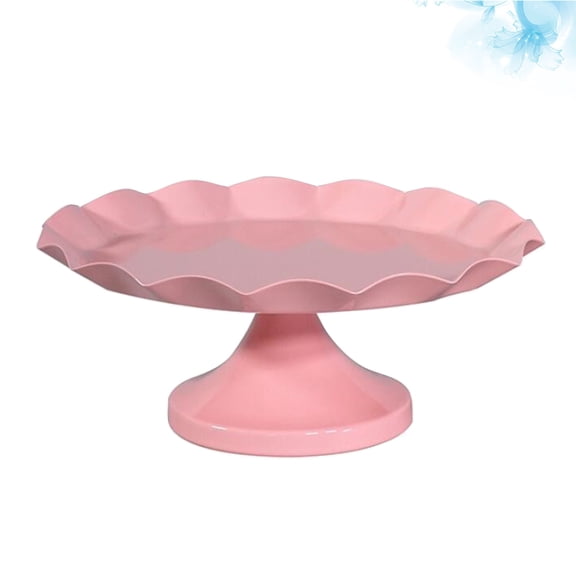 COSMOBETTY Pink Iron Cake Stand Wedding 17x5.5in for Elegant Dessert Table and Table Decoration