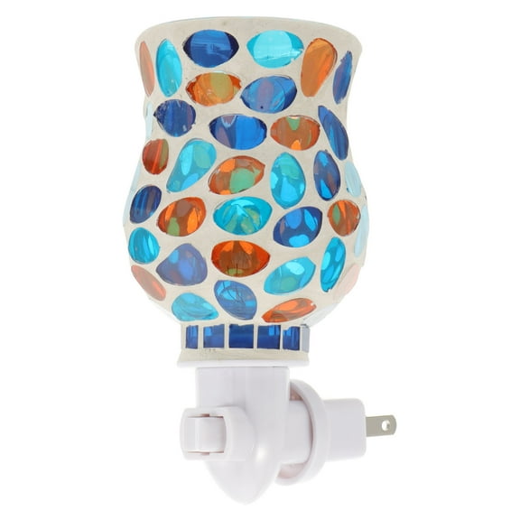 COSMOBETTY Plug-in Aroma Lamp for Home Use Made of Glass Multi Color Adds Essential Oils for Relaxation 1pc