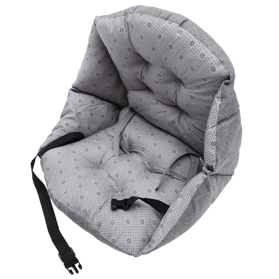 COSMOBETTY Portable Seat Cushion 1Pack Grey Cotton Linen for Back Support and Comfortable Use