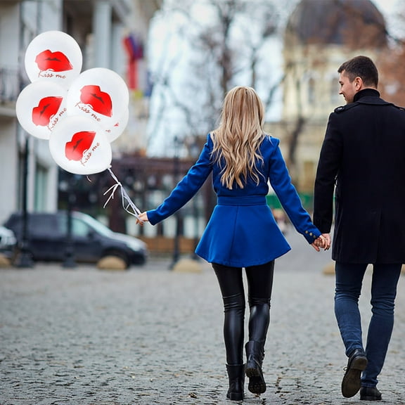 COSMOBETTY Red Lips Pattern Latex Balloons Romantic Wedding Supplies and Proposal Decoration 20 Pcs