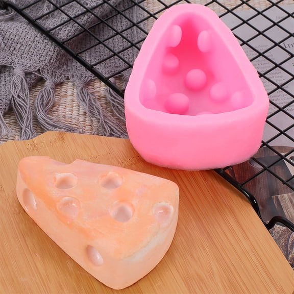 COSMOBETTY Silicone Pastry Mold Triangle Cheese Shape Mould 1Pcs Pink for Baking Dessert Making Hobbyists