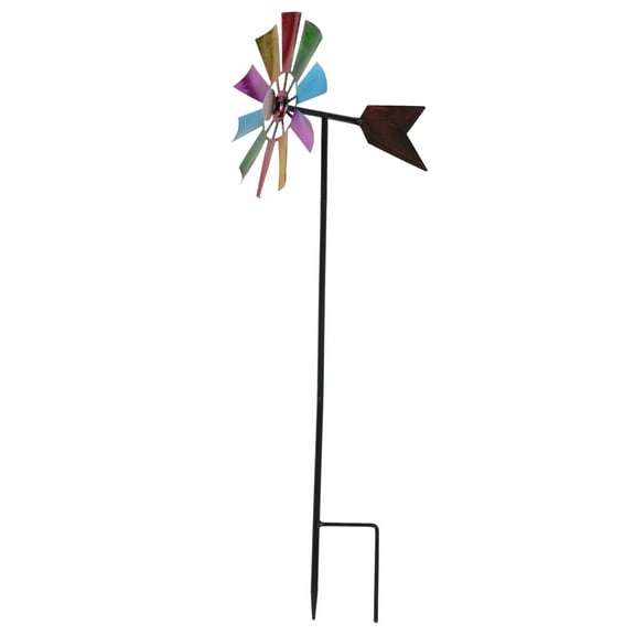 COSMOBETTY Small Windmills for Gardens with Iron 1Pack 11.8X9.4X7.1in