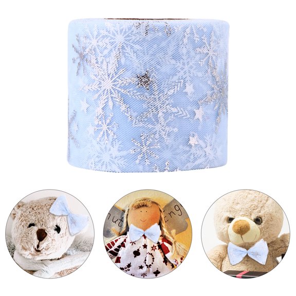 COSMOBETTY Snowflake Gauze 6Cm Wide 25Yards Long Multi Color For Christmas Craft And present Packaging 1Set