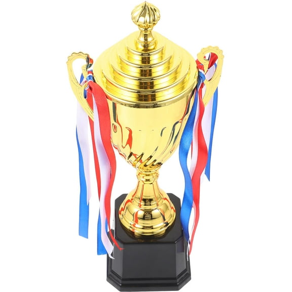 COSMOBETTY Sport Trophy Metal Award Cup Shaped Golden Keepsake for School Events 1Pcs 3.5X12.8in