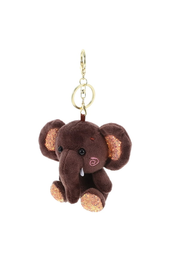 Stuffed Elephant Keychains Plush 1Pack Dark Coffee for Graduation present