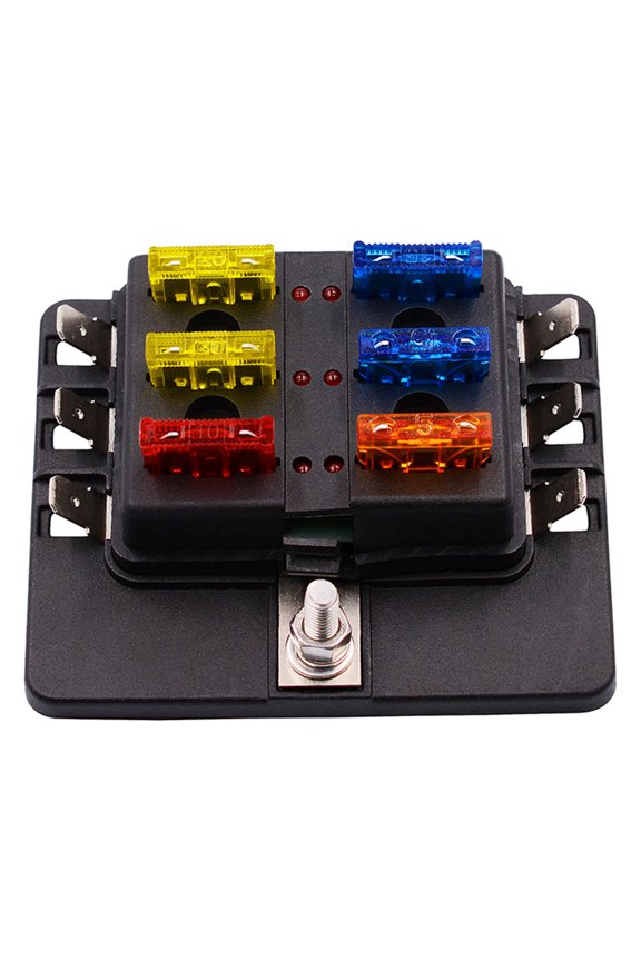 Vehicles Rvs Buses Yachts Boats Fused Block Metal Terminal Junction Box 1Set 8.5*3.5Cm