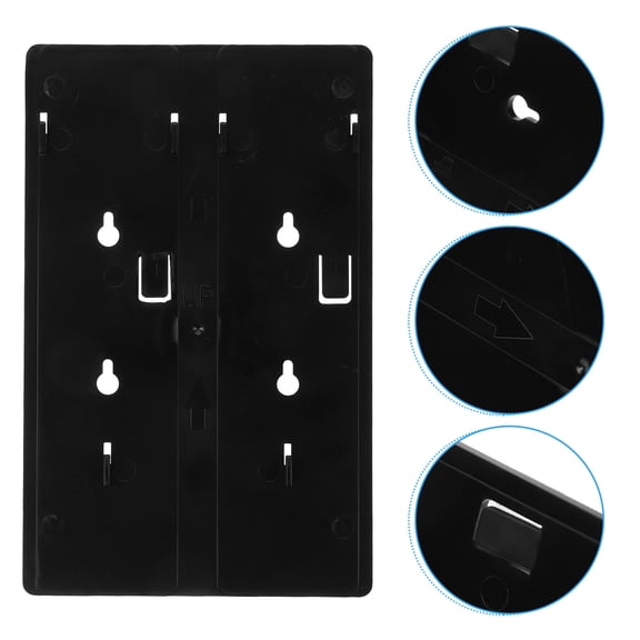 COSMOBETTY Wall Soap Holder Bottom Plate 1Pack Black Rectangular Accessory for Household Dormitory School