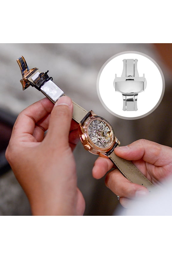 Stainless Steel Butterfly Clasp for Watch Repair, 1 Piece Replacement Accessory