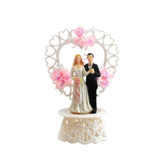 COSMOBETTY Wedding Cake Decor 1Pc Bride Groom in White Plastic for DIY Decoration European Style