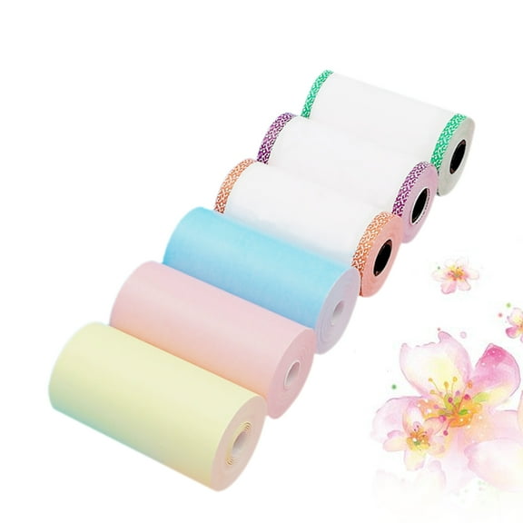 COSMOBETTY Yellow Thermal Paper Colored 6Pcs Typing Paper For Culture Industry