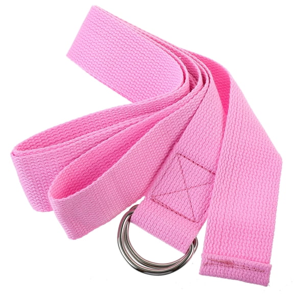 COSMOBETTY Yoga Auxiliary Strap Pink Polyester Cotton for Experienced Practitioners 1Pc