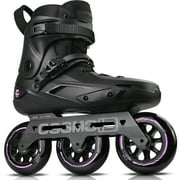 COSMOID Adult Inline Skate - High Performance Roller Skates Blades for Women & Men, 3 Wheels 110mm Metal Frame,Indoor Outdoor and Fitness Black