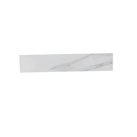 COSMOS 22 Inch Bathroom Vanity Side Splash in White Marble, Sintered Stone Backsplash with Polished Finish for Modern Vanity Tops