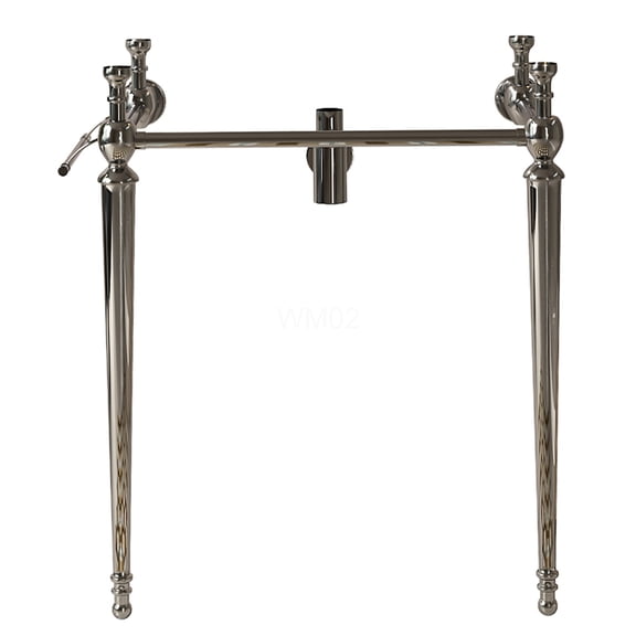 COSMOS 28 Inch Freestanding Bathroom Vanity Console Table with Towel Bar, No Sink, Chrome Finish