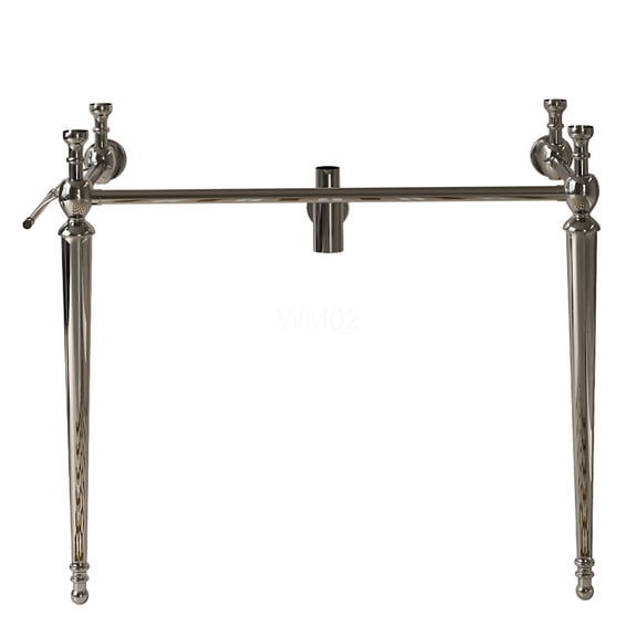 COSMOS 36 Inch Freestanding Bathroom Vanity Console Table with Towel Bar, Chrome Finish