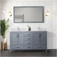 COSMOS 72 Inch Double Sink Bathroom Vanity Set with Carrara Marble Top ...