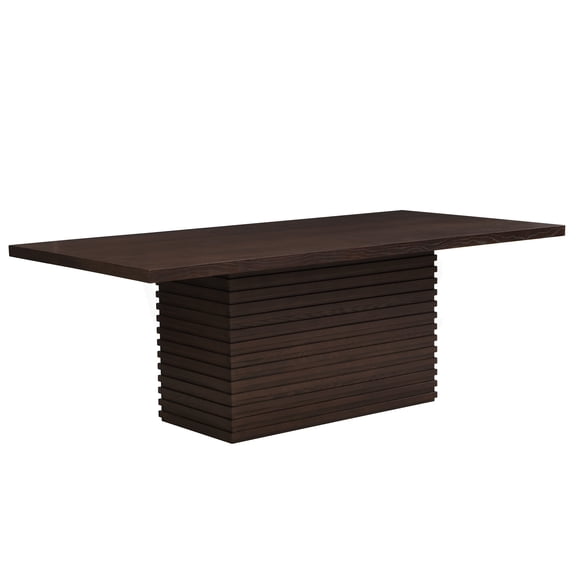 COSMOS 84 Inch Espresso Solid Wood Dining Table for 8, Large Rectangular Kitchen Table, Sturdy MDF Top, Easy Assembly