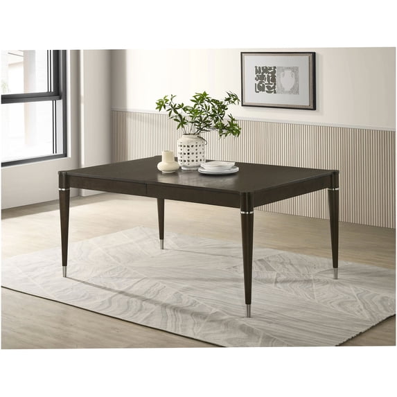 COSMOS Ash Brown Expandable Dining Table for 6-8, Transitional Style ...