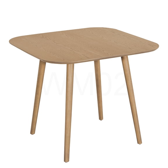 COSMOS Mid Century Modern Dining Table for 4, Light Natural Square Table with Tapered Legs, Solid Wood and MDF Construction
