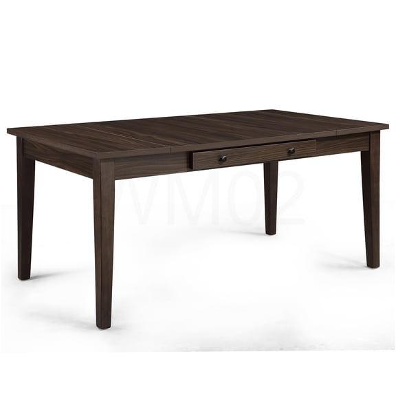COSMOS Modern Dining Table with Hidden Storage & Drawers, Brown Wood Rectangular Table for 6, Contemporary Dining Room Furniture