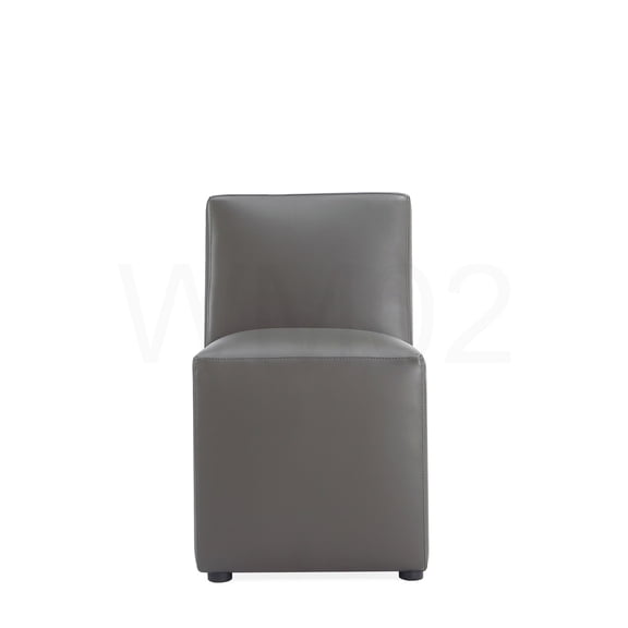 COSMOS Modern Graphite Gray Faux Leather Dining Chair, Fully Assembled Commercial Grade for Kitchen, Dining Room, Office