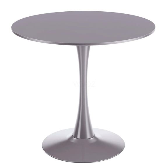 COSMOS Modern Grey Tulip Pedestal Table - Round MDF Top Dining & Coffee Table for Small Spaces