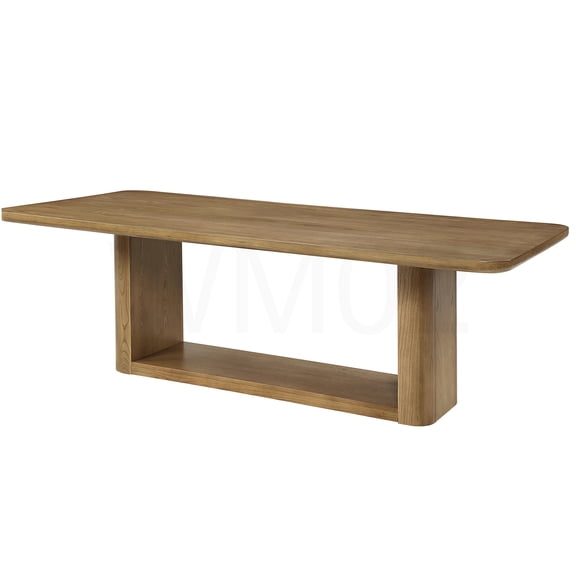 COSMOS Modern Oak Finish Rectangular Dining Table for Kitchen and Dining Room, Durable Synthetic Wood Construction with Contemporary Style