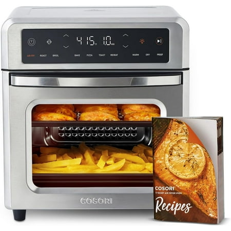 COSORI Air Fryer Toaster Oven, 13 Qt Airfryer Fits 8" Pizza, 11-in-1 Functions, CAF-R121-SUS, Silver