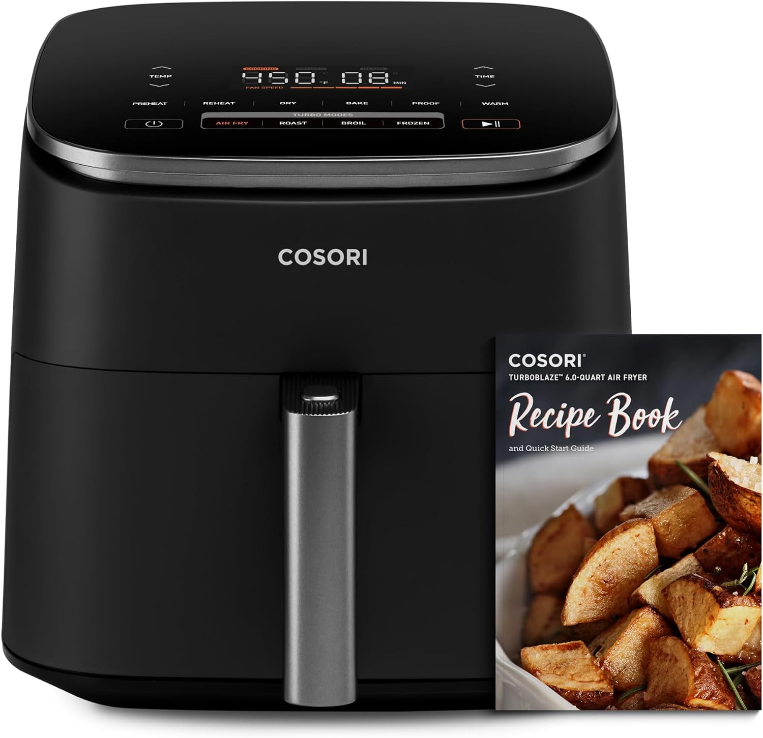 COSORI Air Fryer TurboBlaze 6.0-Quart Compact Airfryer that Roast, Bake,  Proof, 9 Functions, 5 Speeds, Cooks Quickly, 95% Less Oil for Healthier