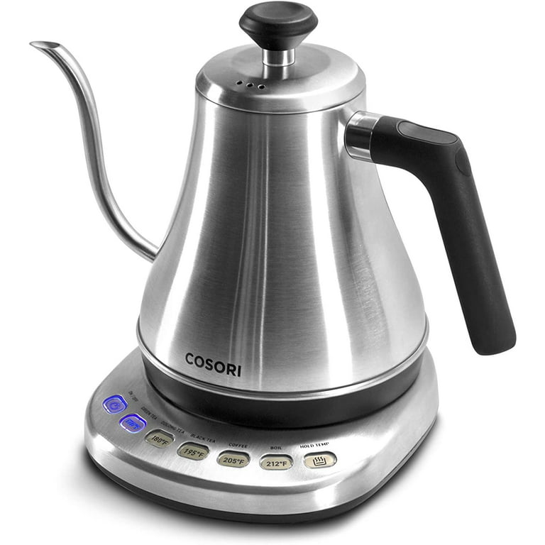 Electric Goose Neck Kettle, Coffee Pot, Hot Water Boiler And Teapot With  1200w Strix Temperature Control, 800ml Capacity, 304 Stainless Steel  Material, Matte Texture, Suitable For Home Gathering, Office And Dormitory  Lps-1995