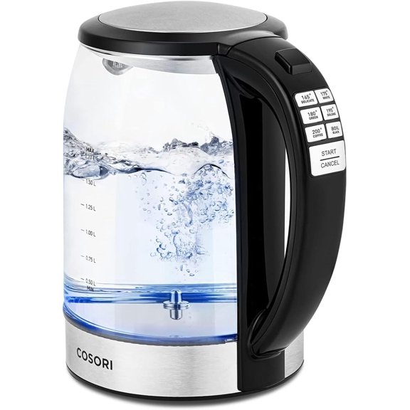COSORI Electric Kettle Temperature Control with 6 Presets, 60min Keep Warm 1.7L Electric Tea Kettle & Hot Water Boiler, 304 Stainless Steel Filter, Auto-Off & Boil-Dry Protection, BPA Free, Black