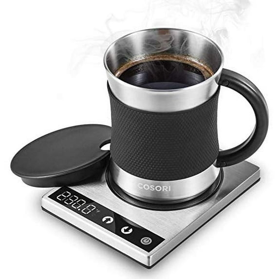 COSORI Electric Stainless Steel Beverage Warmer - LED Backlit Display