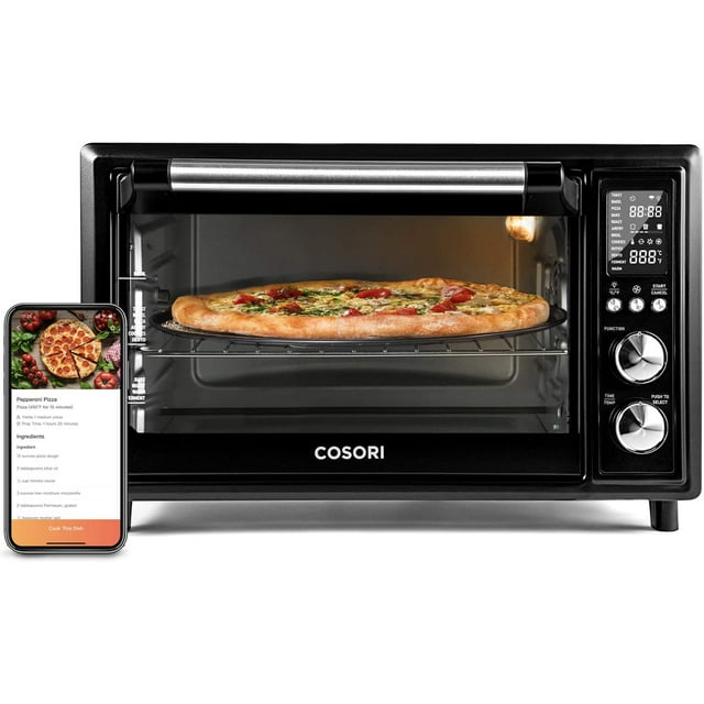 COSORI Smart Air Fryer Toaster Oven, Large 32-Quart, Stainless Steel, Walmart Exclusive Bonus, Black，CS130-AO-RXB