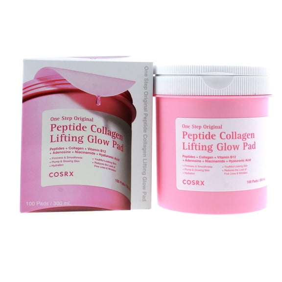 COSRX One Step Original Peptide Collagen Lifting Glow Pad, 100 Pads, 10.14 oz