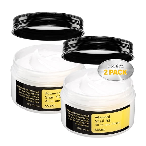 COSRX Snail Mucin 92% Face Moisturizer 2 Pack (3.52 fl.oz Each)